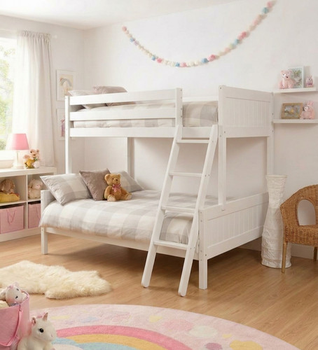 3ft 4ft triple wooden bunk - wooden, bed