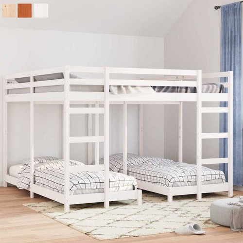 Triple bunk beds solid - 3-in-1,