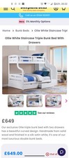 Luxury Wooden Triple Bunk Bed