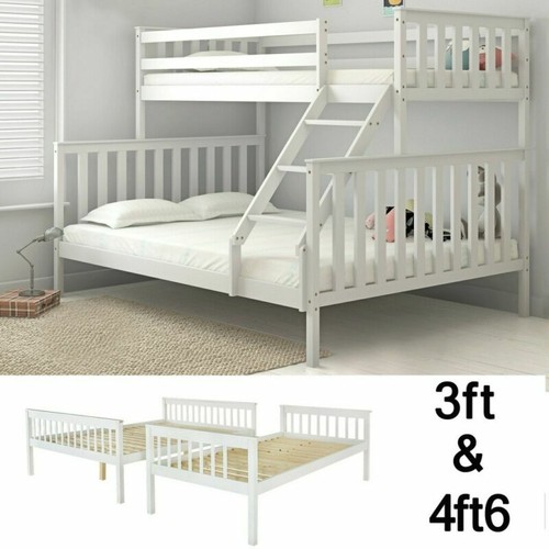 White double bed bunk - white,